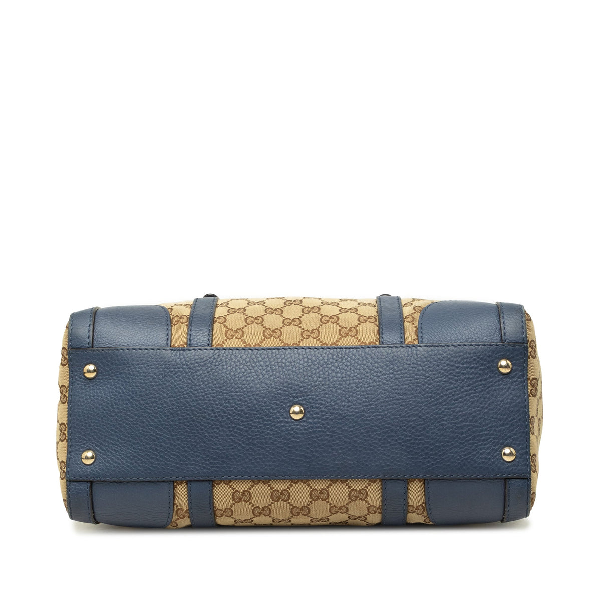 Gucci Medium GG Canvas Belted Boston Bag — Beige