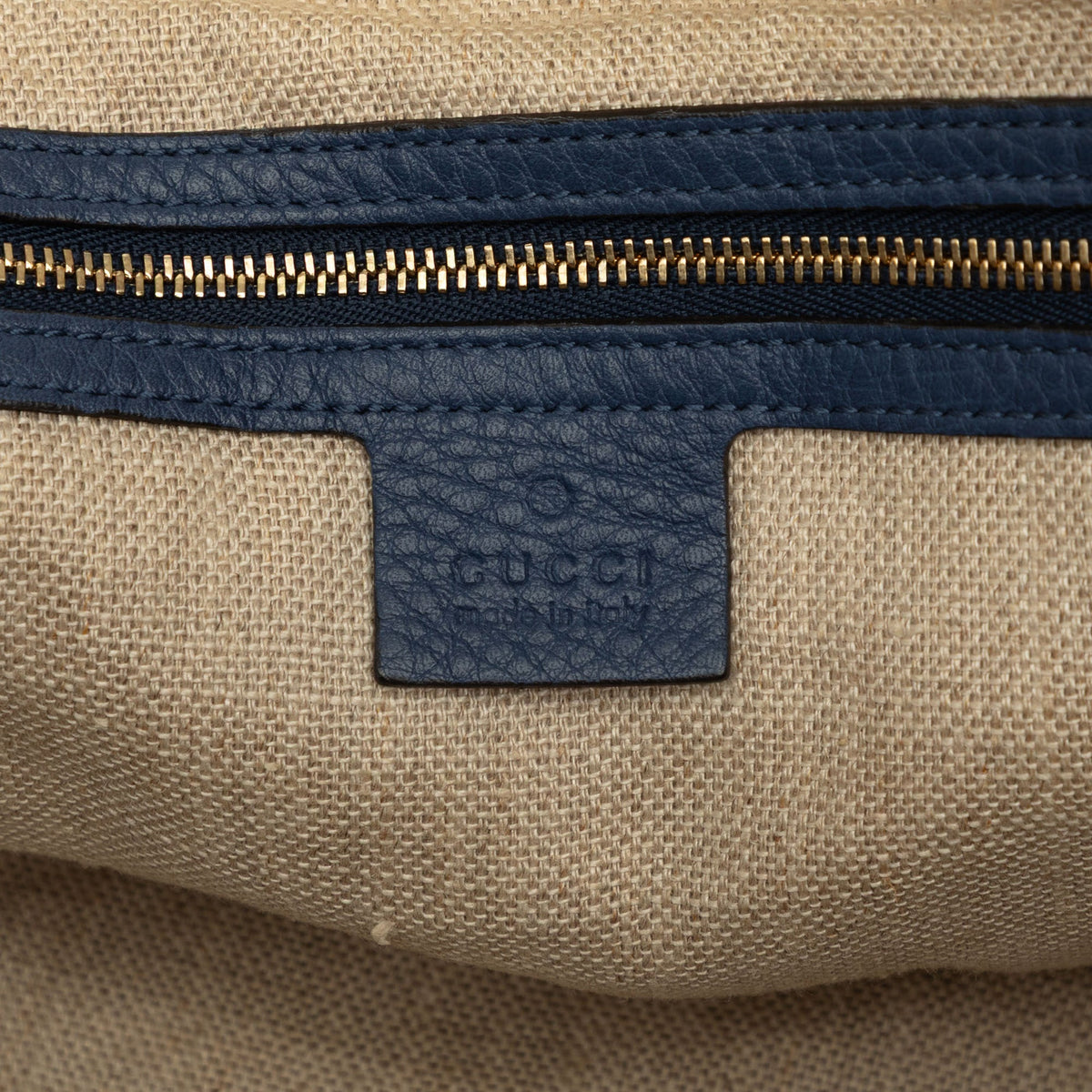 Gucci Medium GG Canvas Belted Boston Bag — Beige