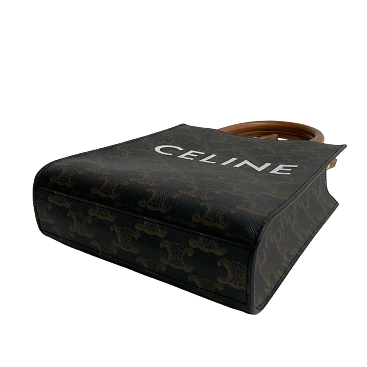 Celine Mini Triomphe Coated Canvas Vertical Cabas Satchel