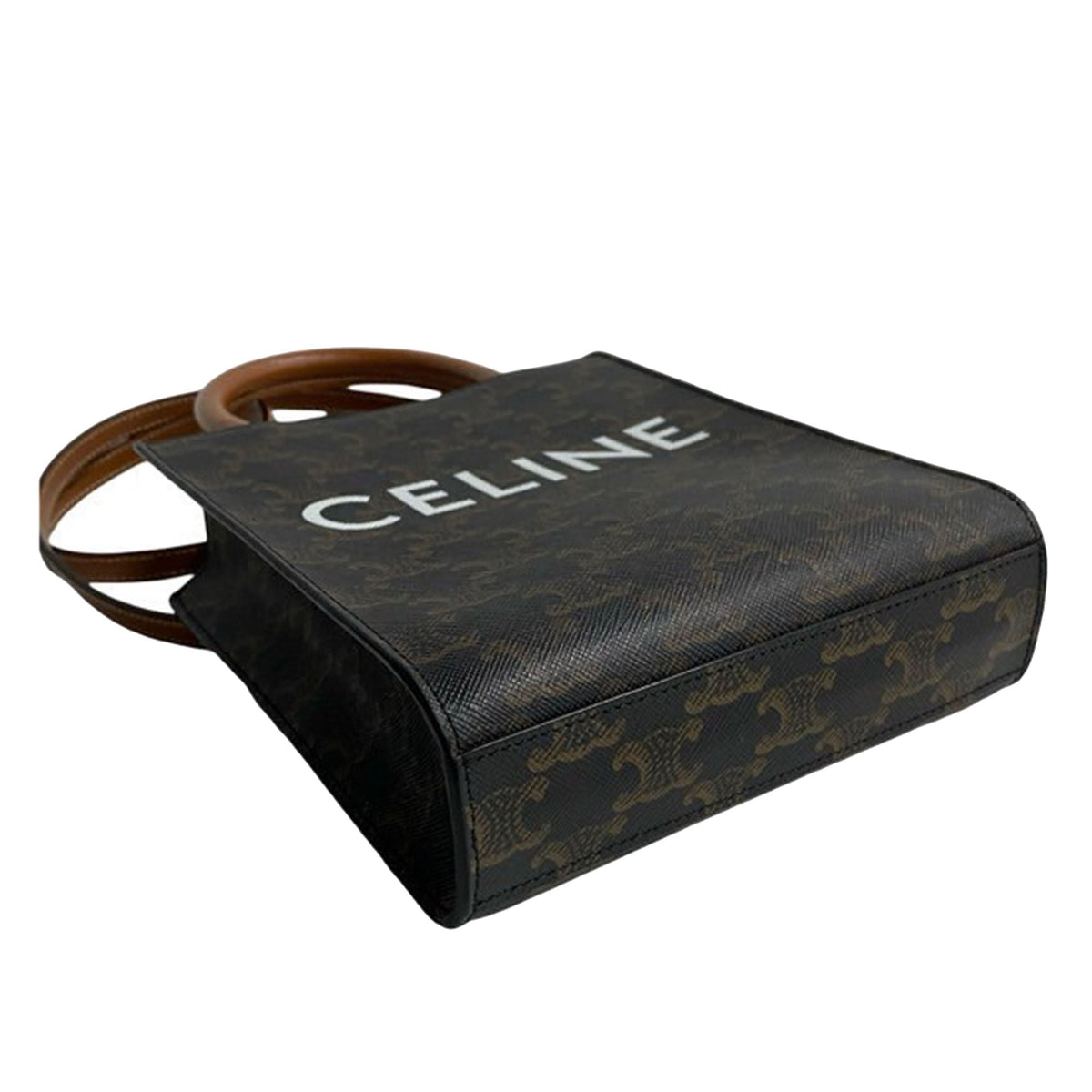 Celine Mini Triomphe Coated Canvas Vertical Cabas Satchel