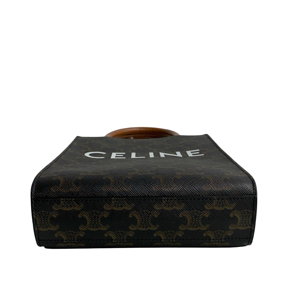 Celine Mini Triomphe Coated Canvas Vertical Cabas Satchel