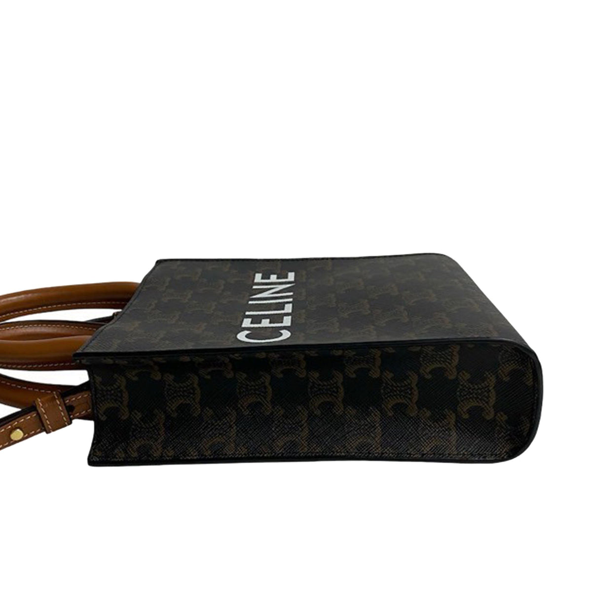 Celine Mini Triomphe Coated Canvas Vertical Cabas Satchel