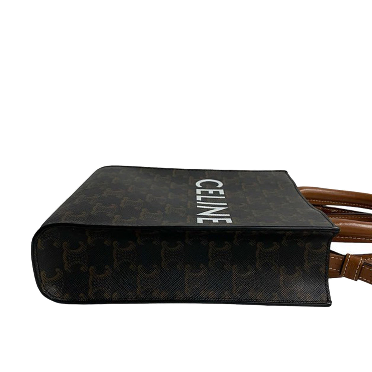 Celine Mini Triomphe Coated Canvas Vertical Cabas Satchel