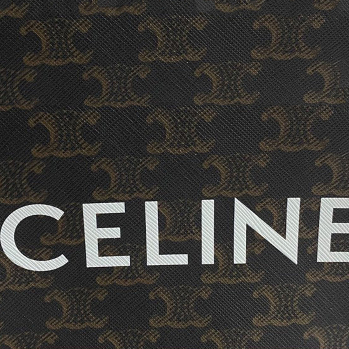 Celine Mini Triomphe Coated Canvas Vertical Cabas Satchel