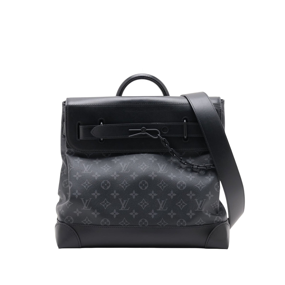 Louis Vuitton Monogram Eclipse Steamer PM — Black