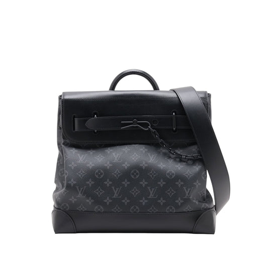 Louis Vuitton Monogram Eclipse Steamer PM — Black