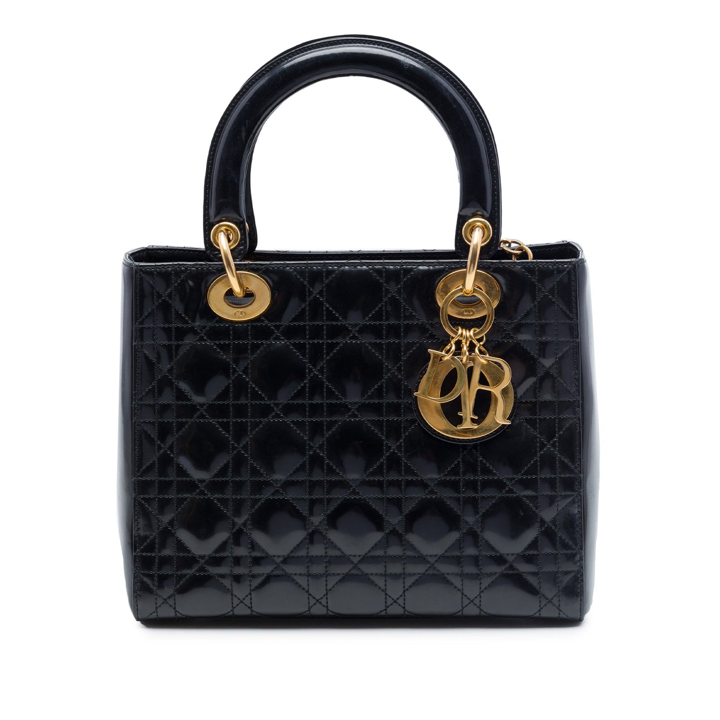 Dior Medium Patent Cannage Lady Dior