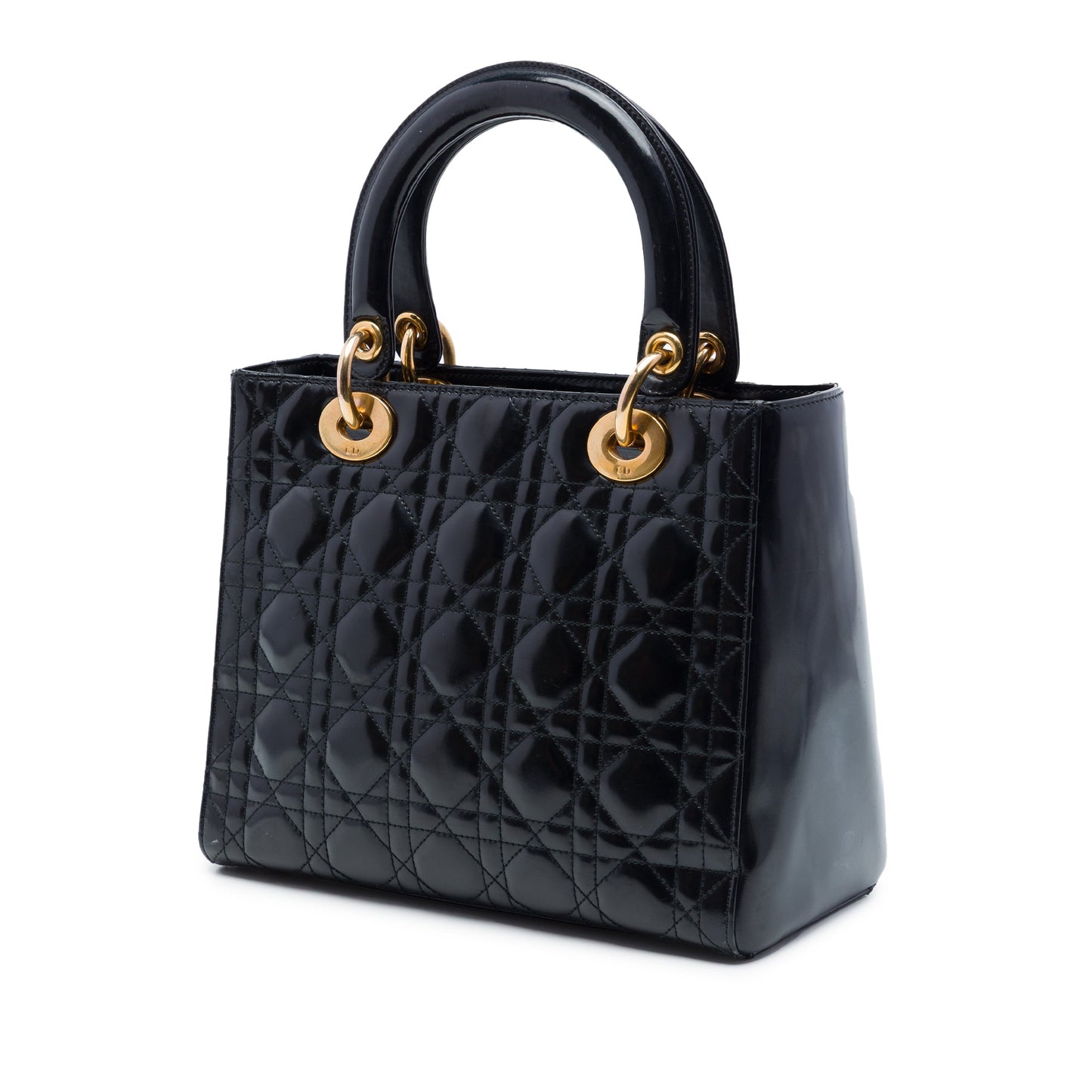 Dior Medium Patent Cannage Lady Dior
