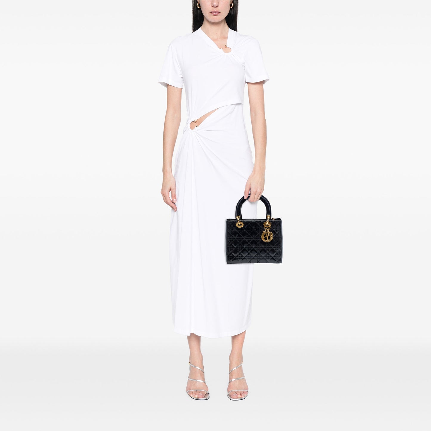 Dior Medium Patent Cannage Lady Dior