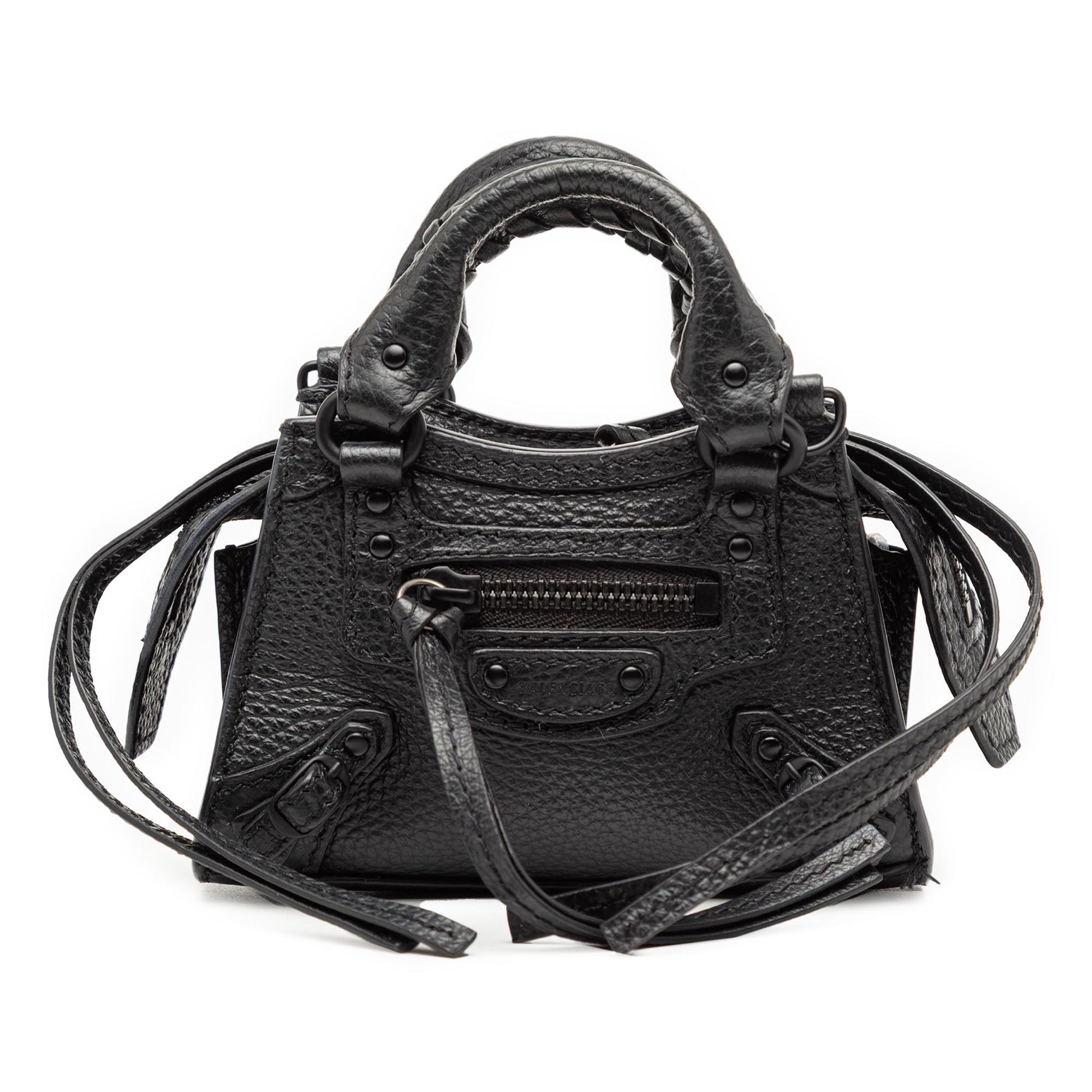 Balenciaga Super Nano Grained Calfskin Neo Classic City Satchel