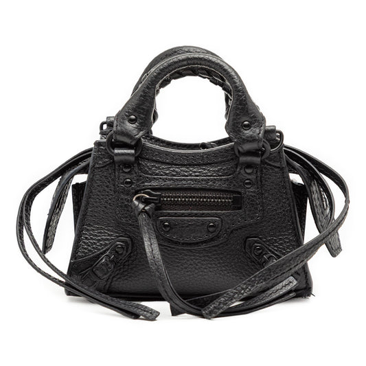Balenciaga Super Nano Grained Calfskin Neo Classic City Satchel