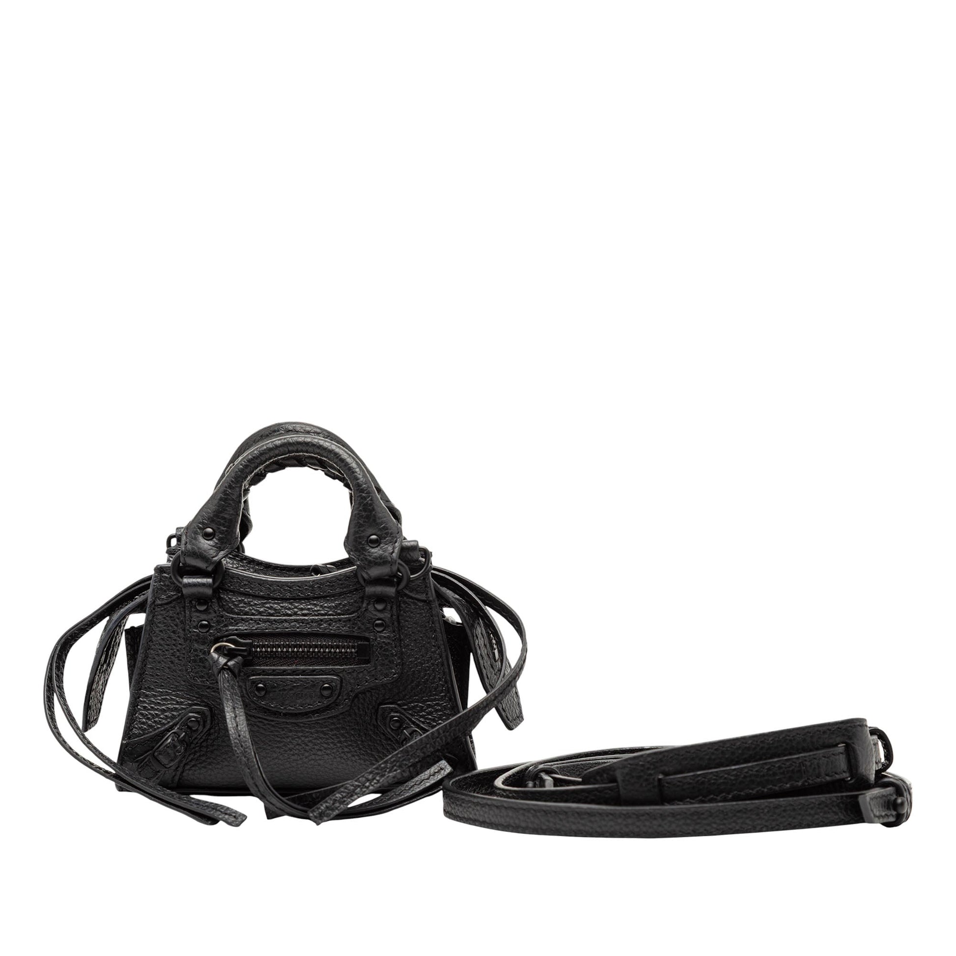 Balenciaga Super Nano Grained Calfskin Neo Classic City Satchel