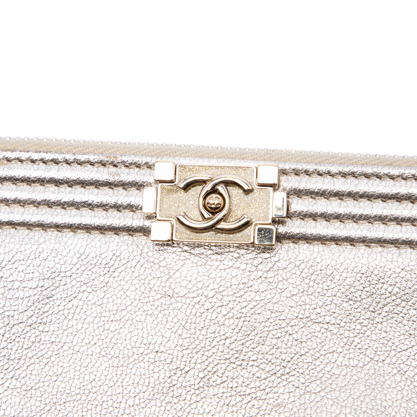 Chanel Medium Bicolor Goatskin Boy O Case Clutch