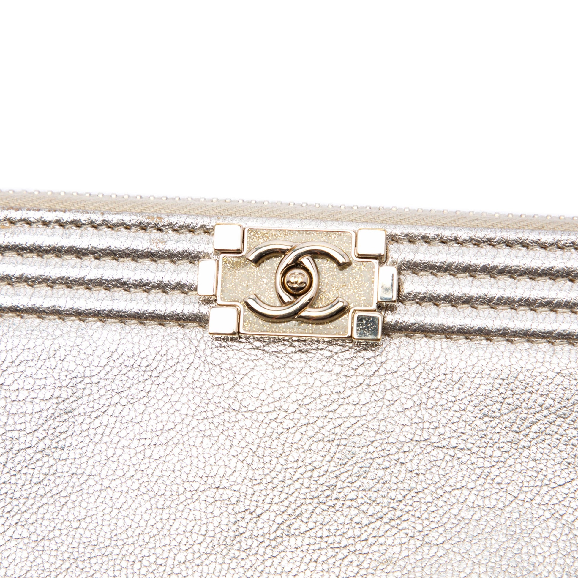Chanel Medium Bicolor Goatskin Boy O Case Clutch