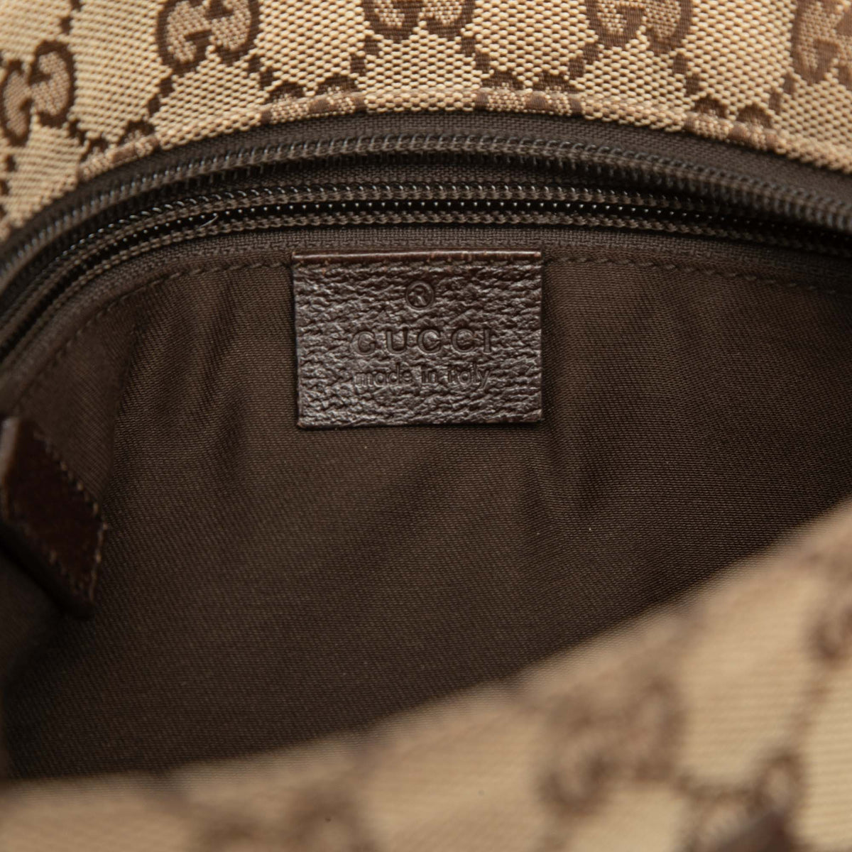 Gucci GG Canvas Web Crossbody — Beige