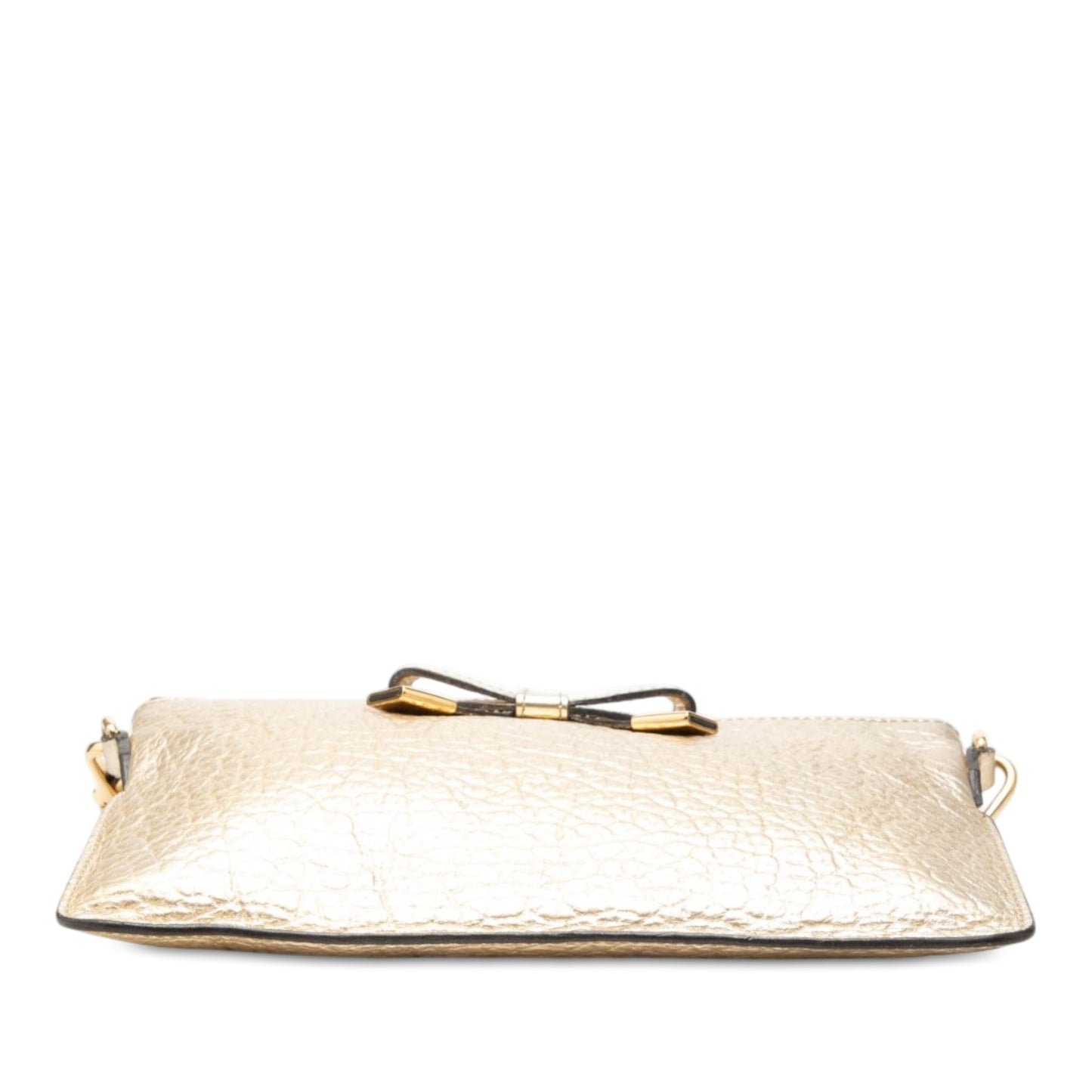 Burberry Metallic Leather Peyton Bow Crossbody