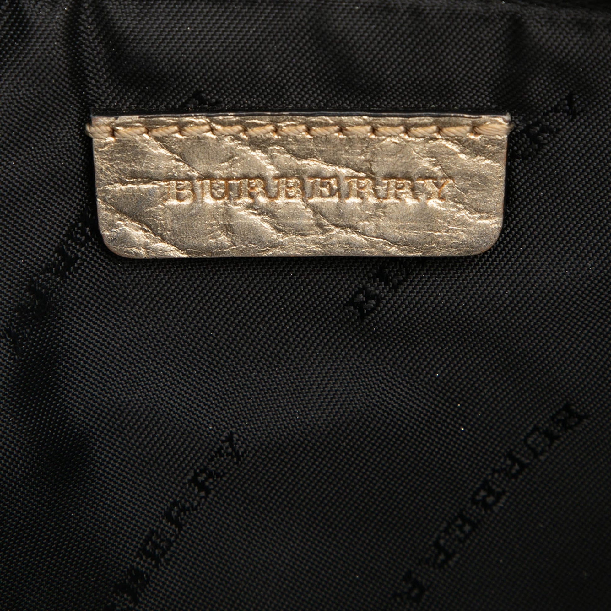 Burberry Metallic Leather Peyton Bow Crossbody