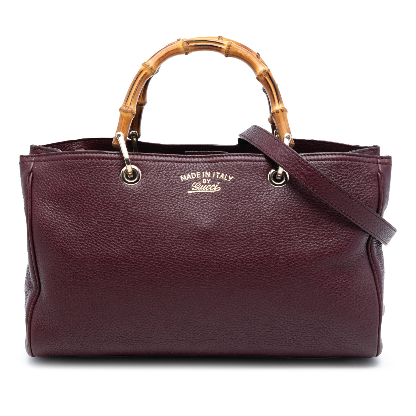 Gucci Medium Calfskin Bamboo Shopper Satchel