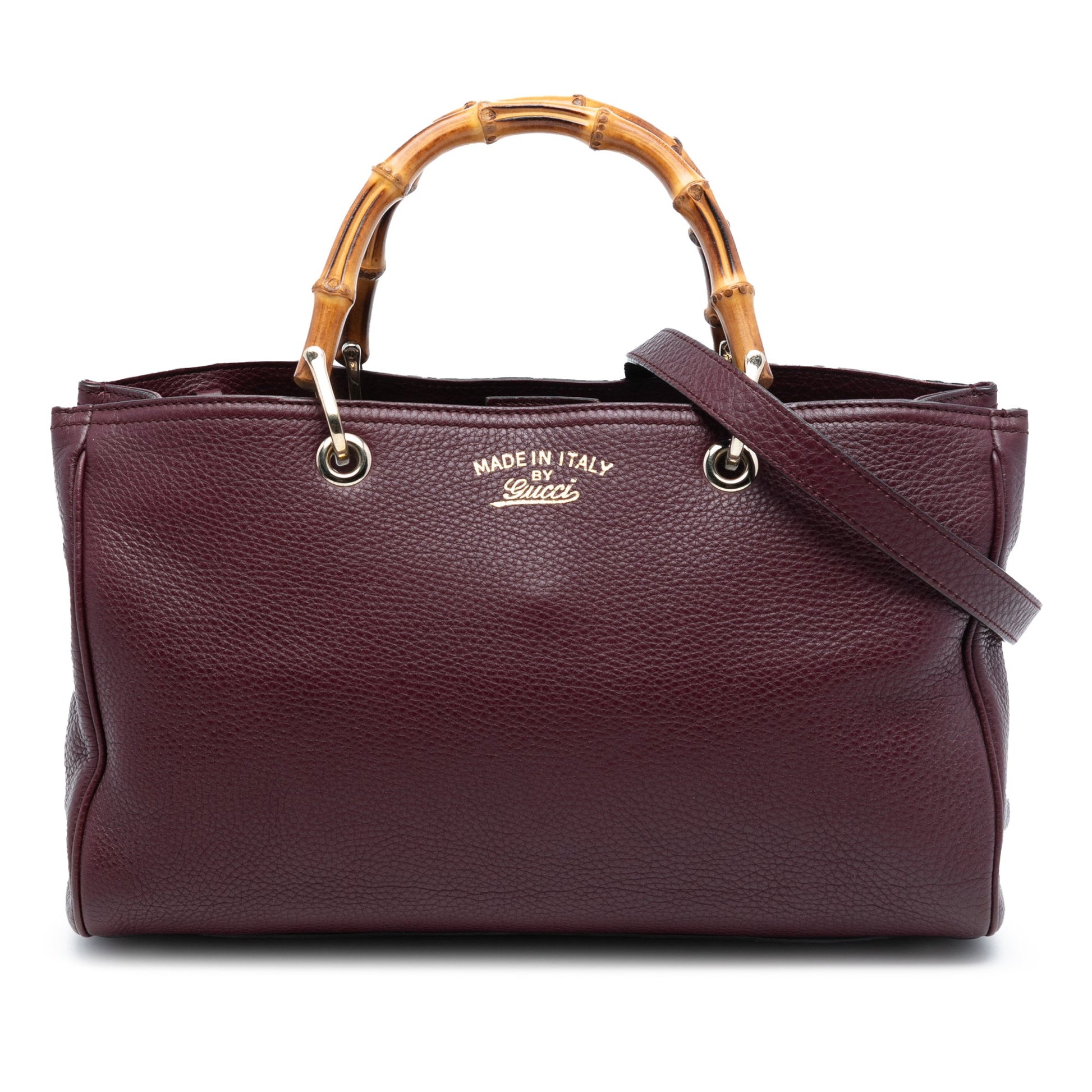 Gucci Medium Calfskin Bamboo Shopper Satchel