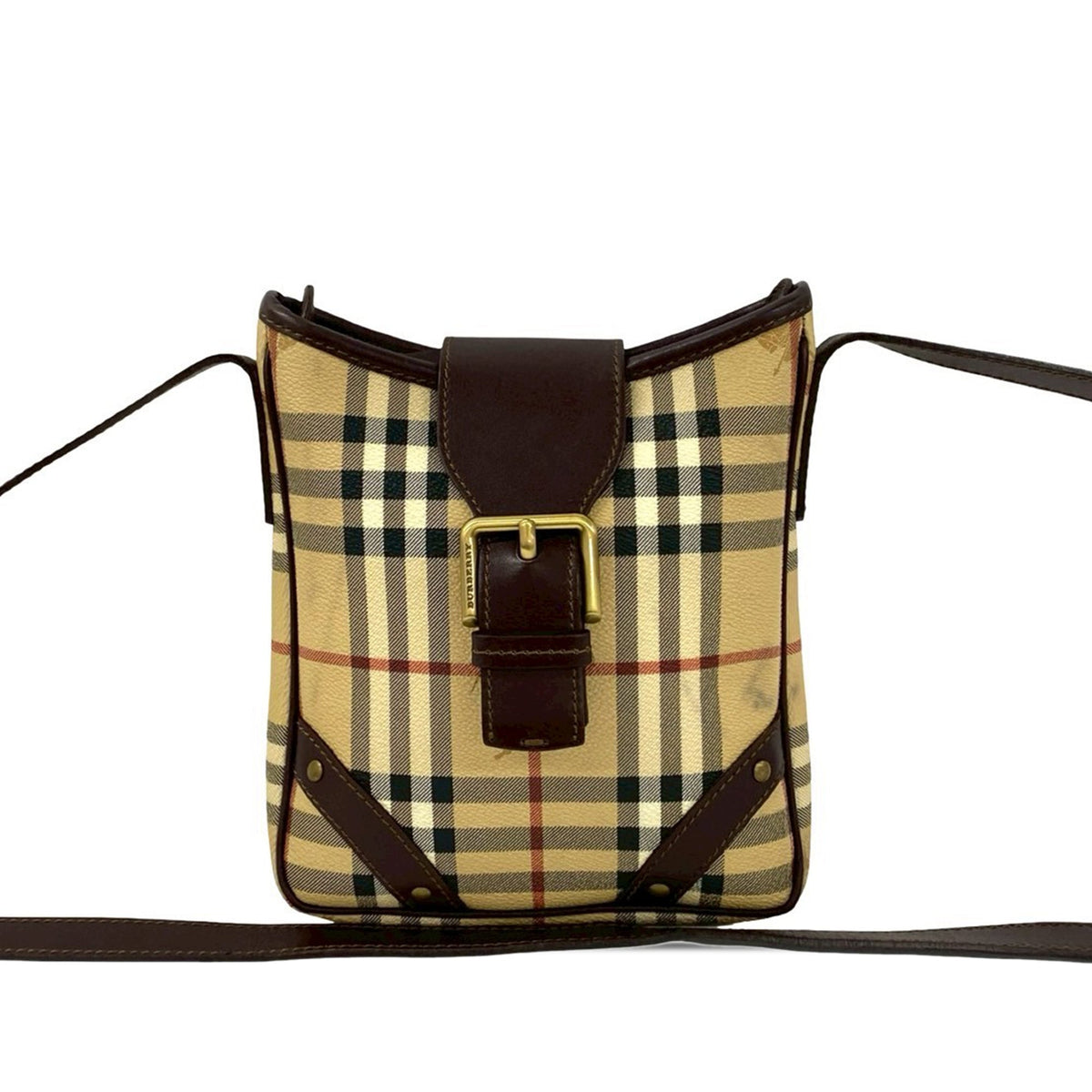 Burberry Haymarket Check Coated Canvas Crossbody