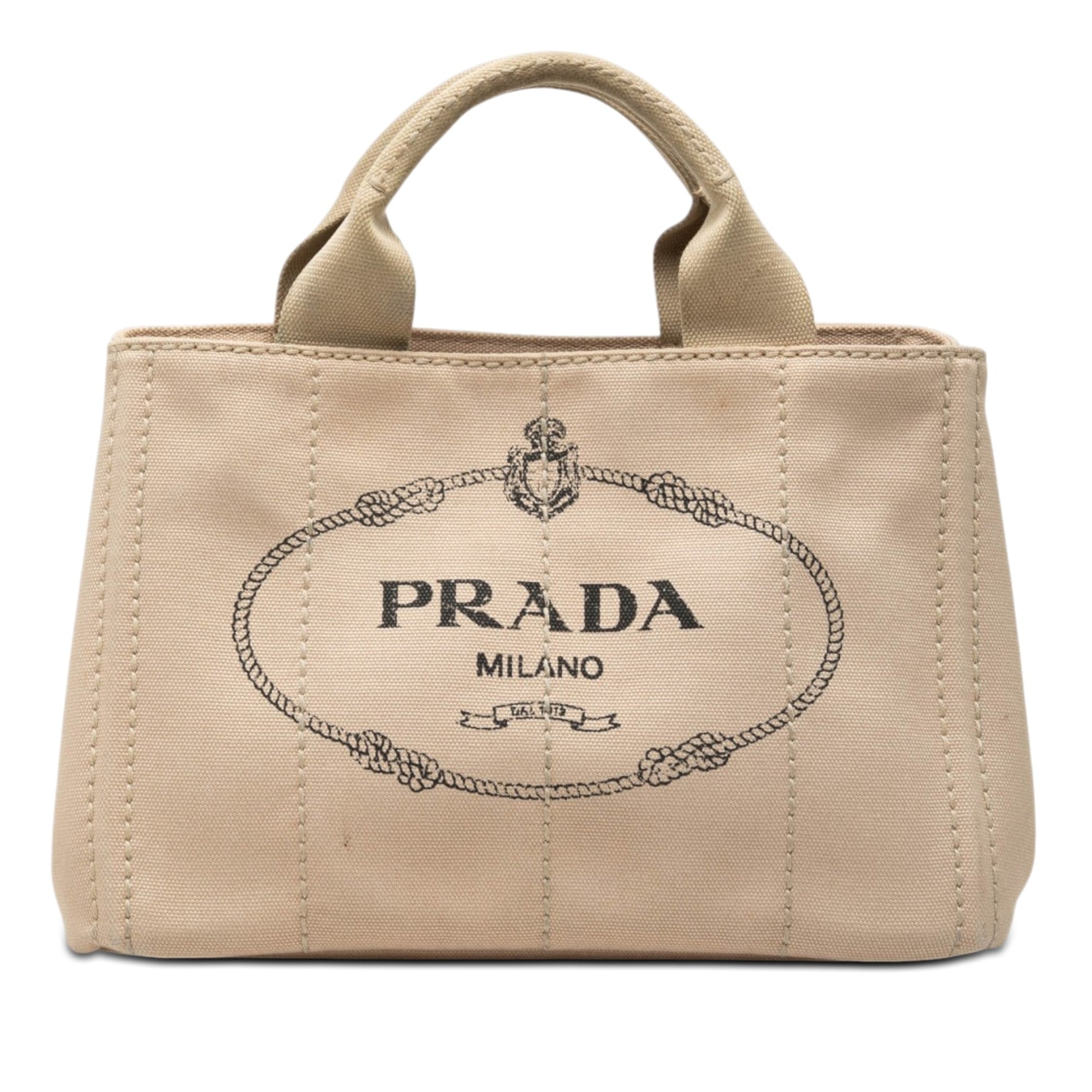 Prada Small Canvas Canapa Logo Tote