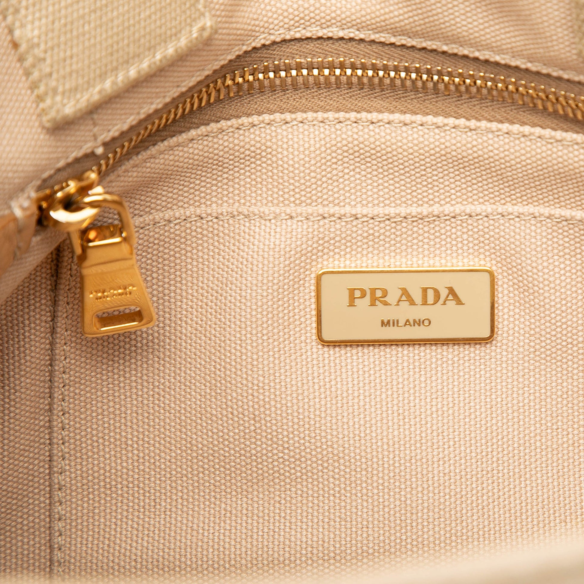 Prada Small Canvas Canapa Logo Tote