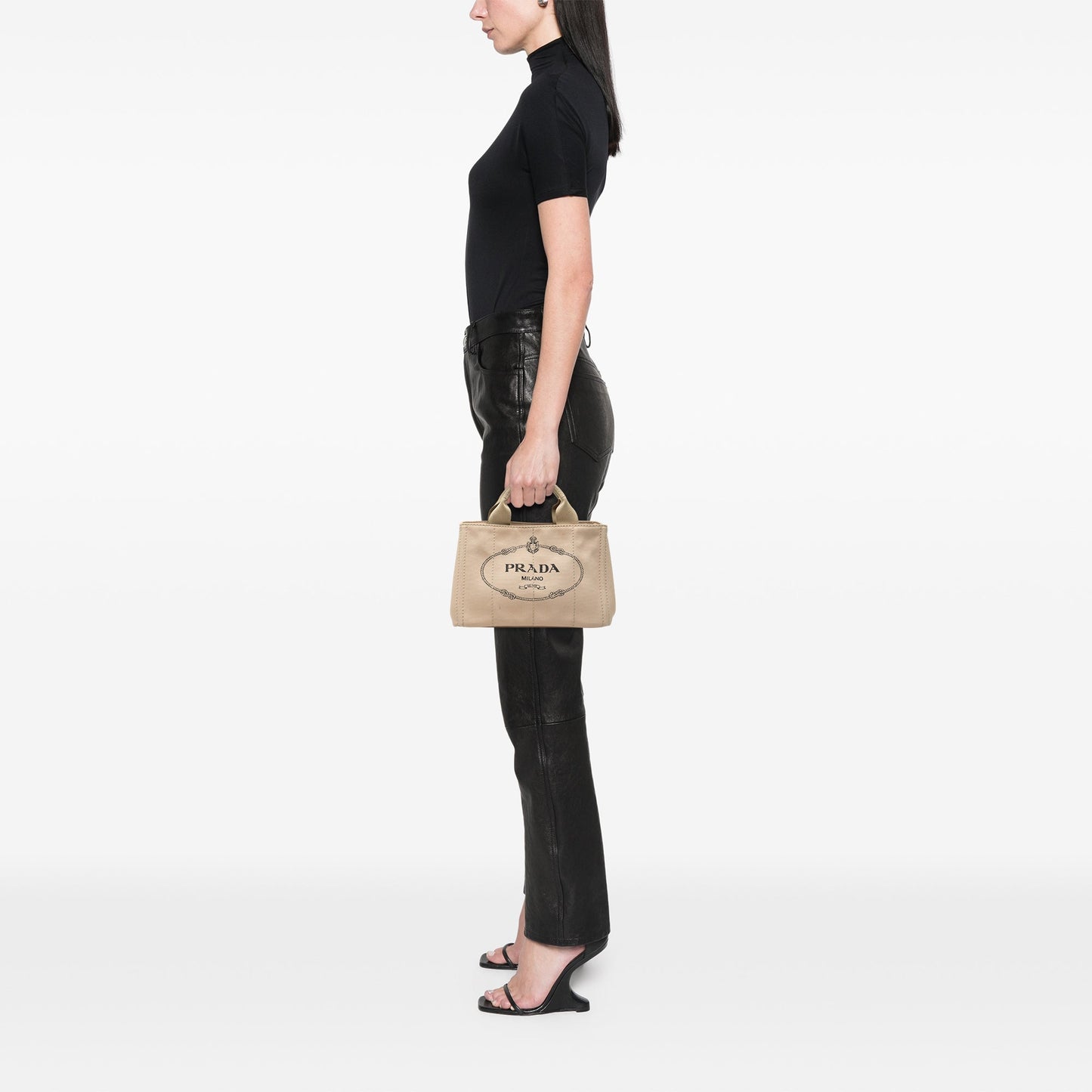 Prada Small Canvas Canapa Logo Tote