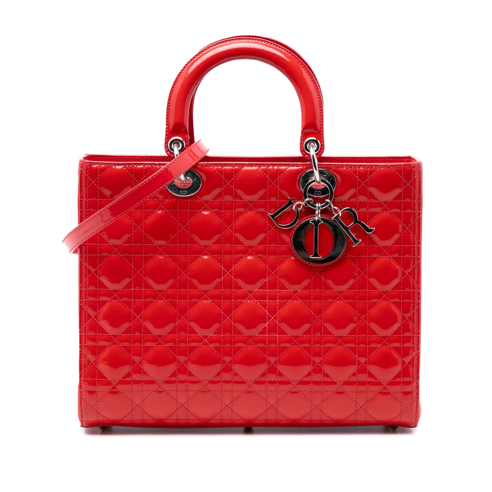 Dior Large Patent Cannage Lady Dior