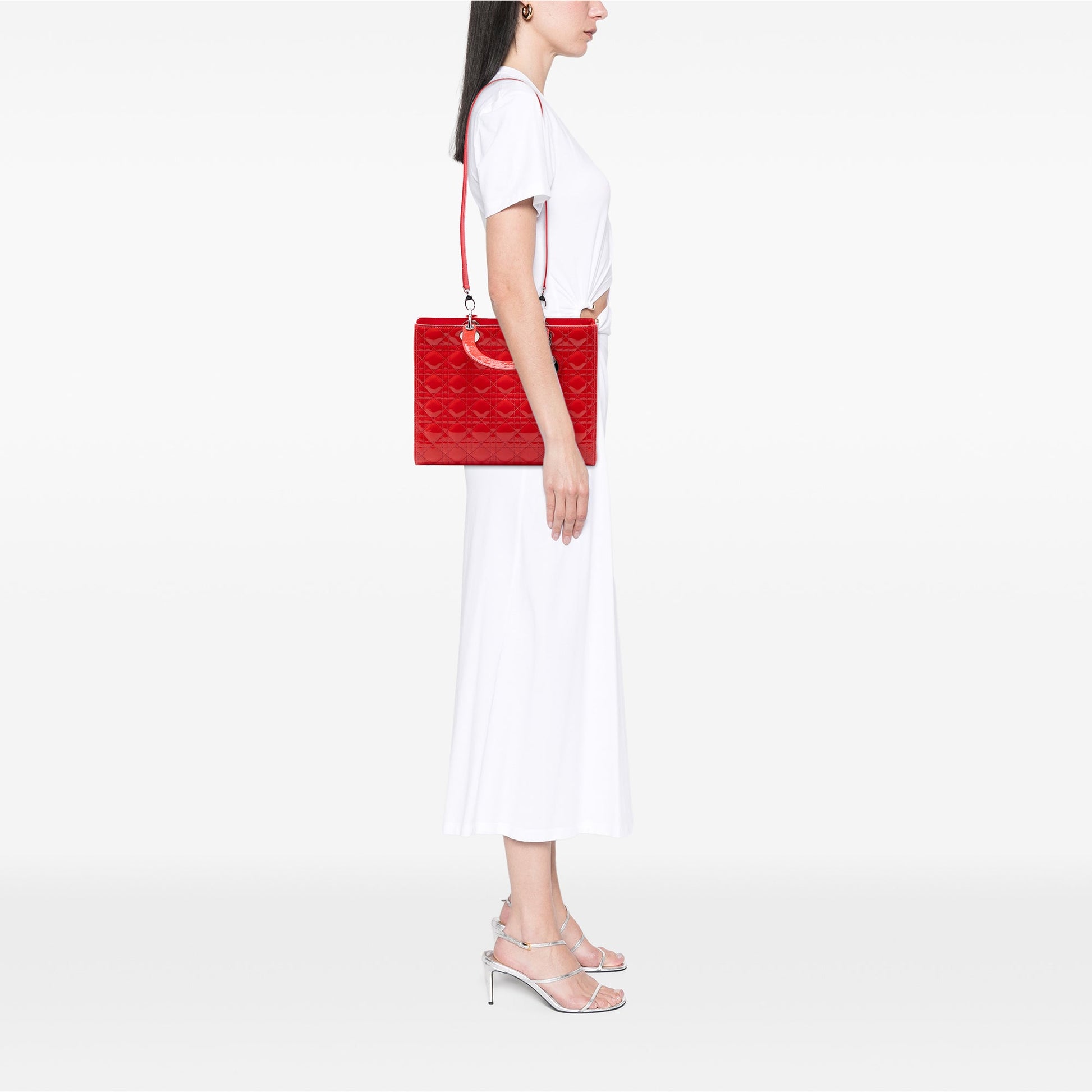 Dior Large Patent Cannage Lady Dior