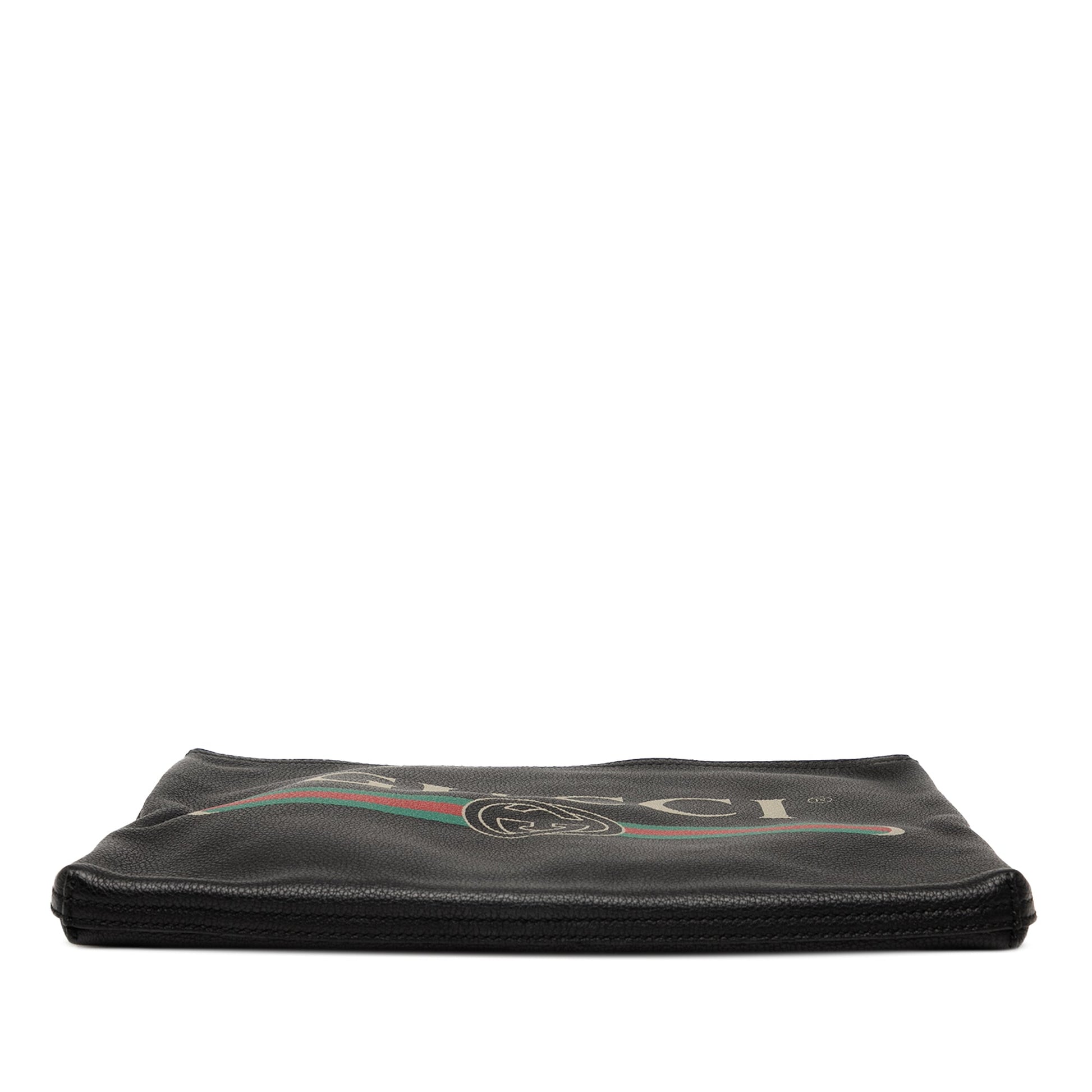 Gucci Medium Leather Logo Portfolio Clutch