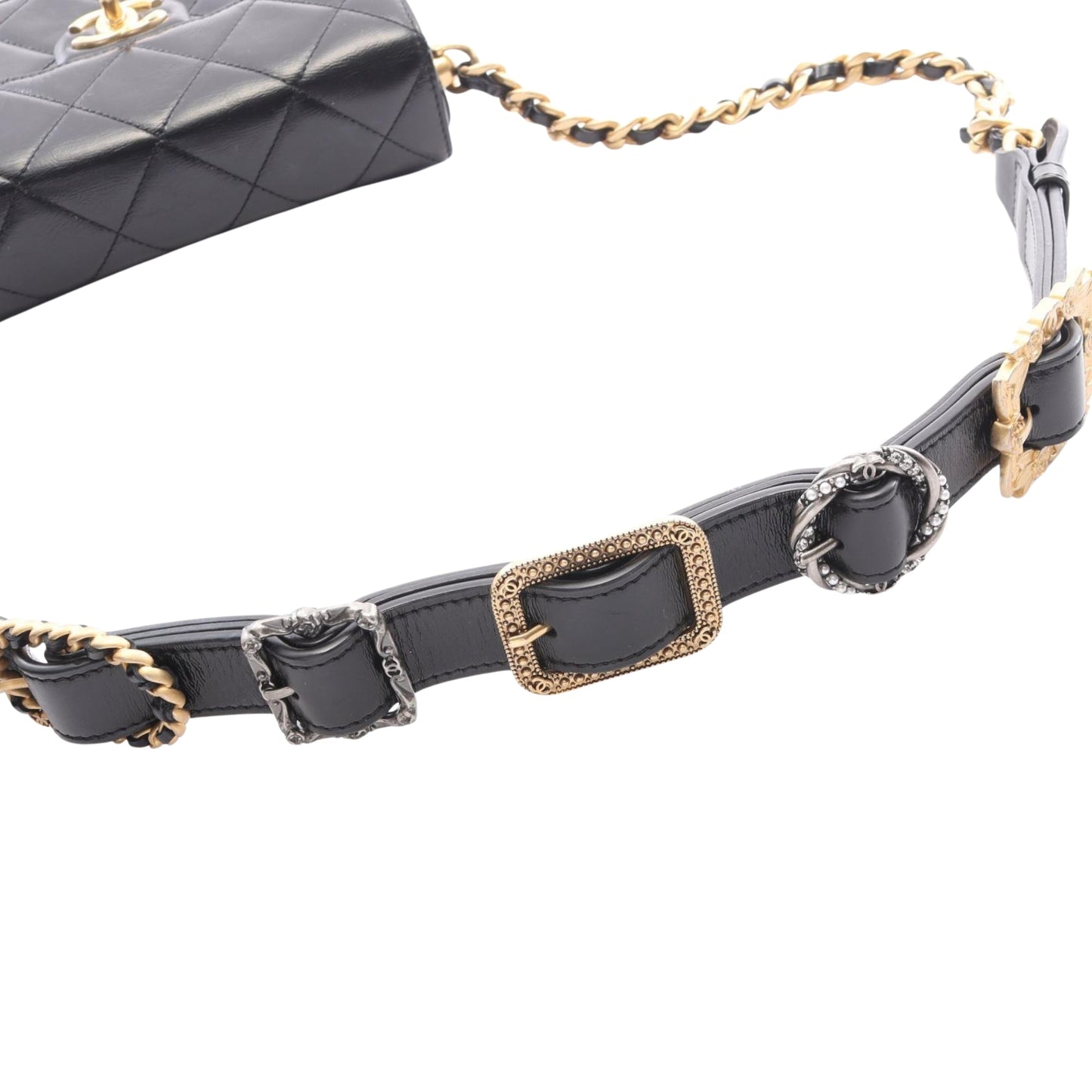 Chanel Mini CC Quilted Calfskin Round Moon Messenger Flap