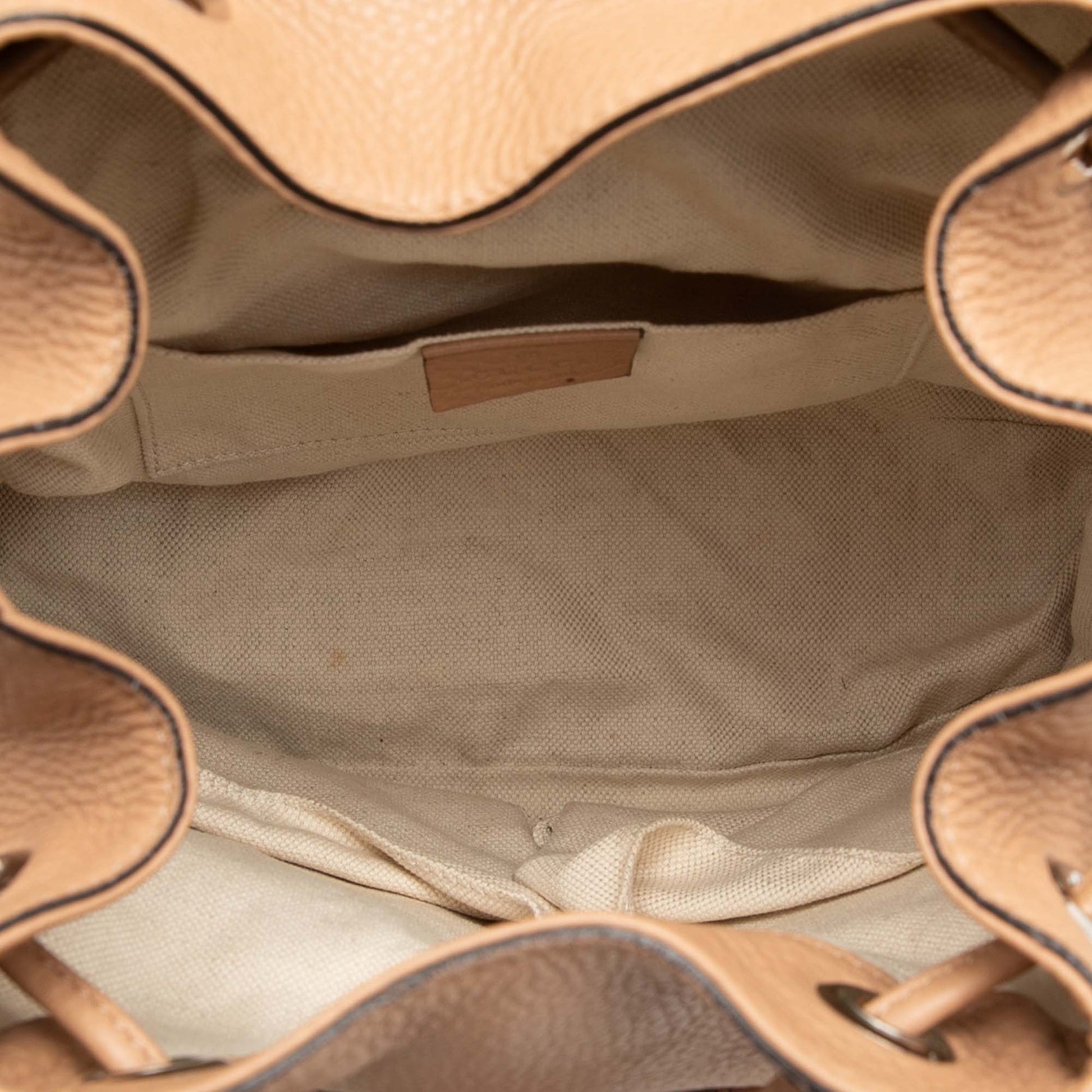 Gucci Leather Bamboo Tassel Backpack