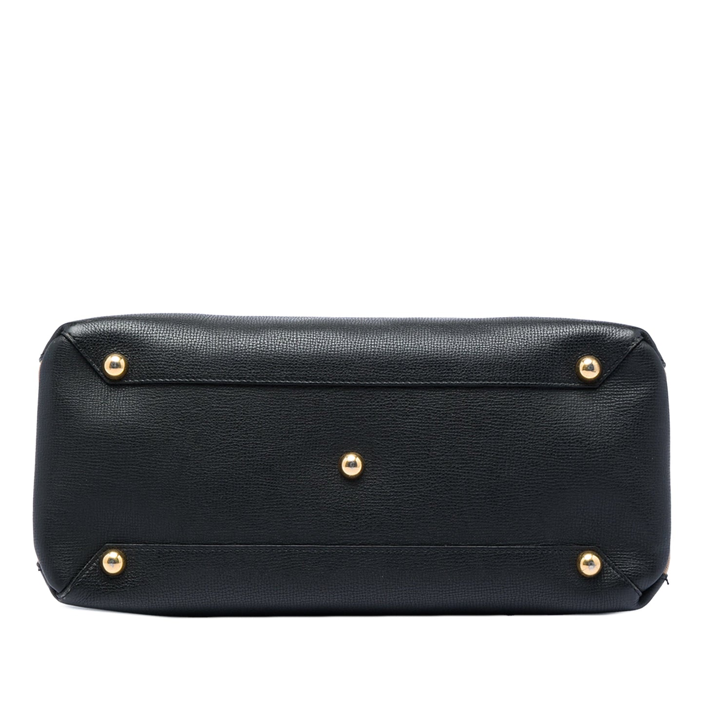 Burberry Medium Leather and House Check Banner Satchel