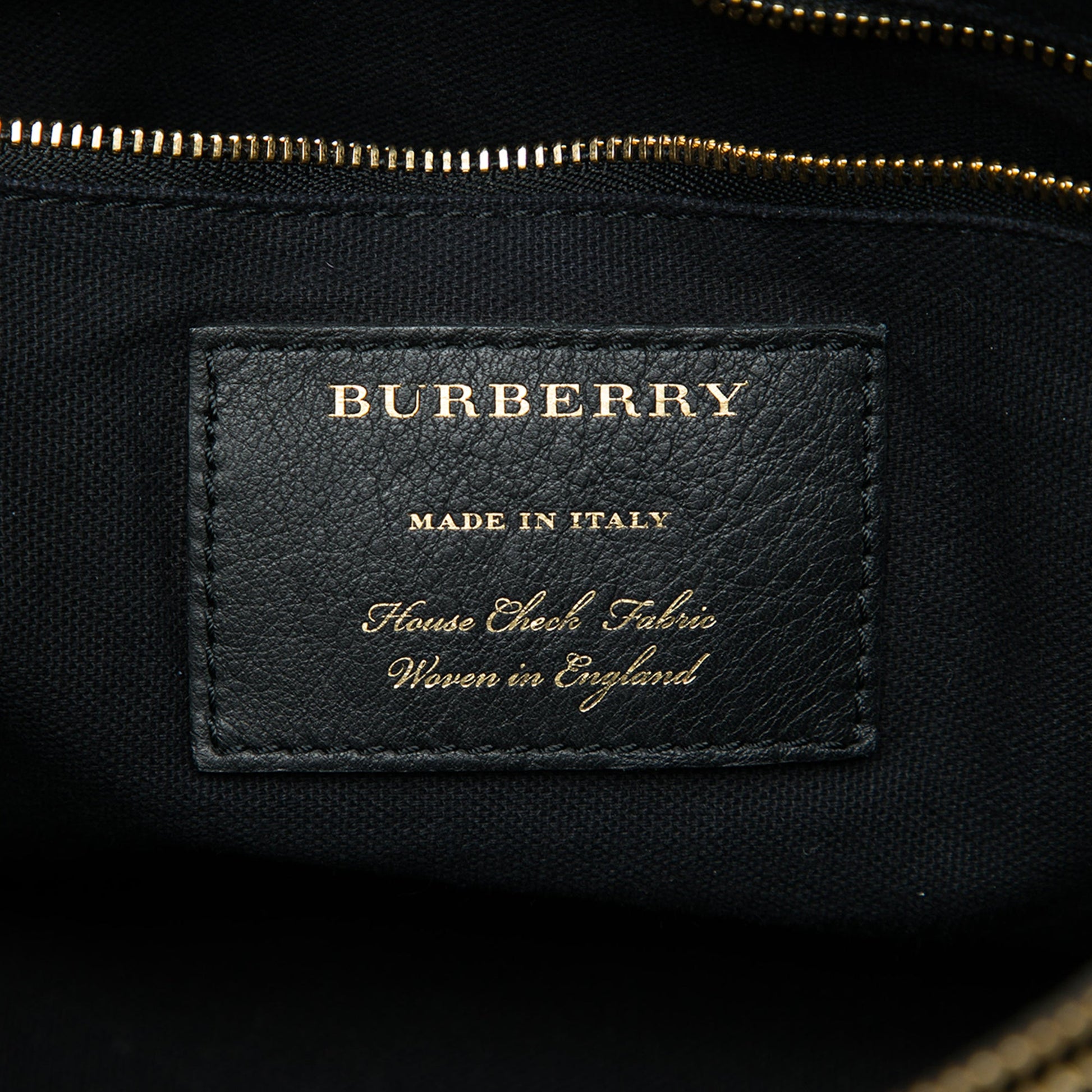 Burberry Medium Leather and House Check Banner Satchel