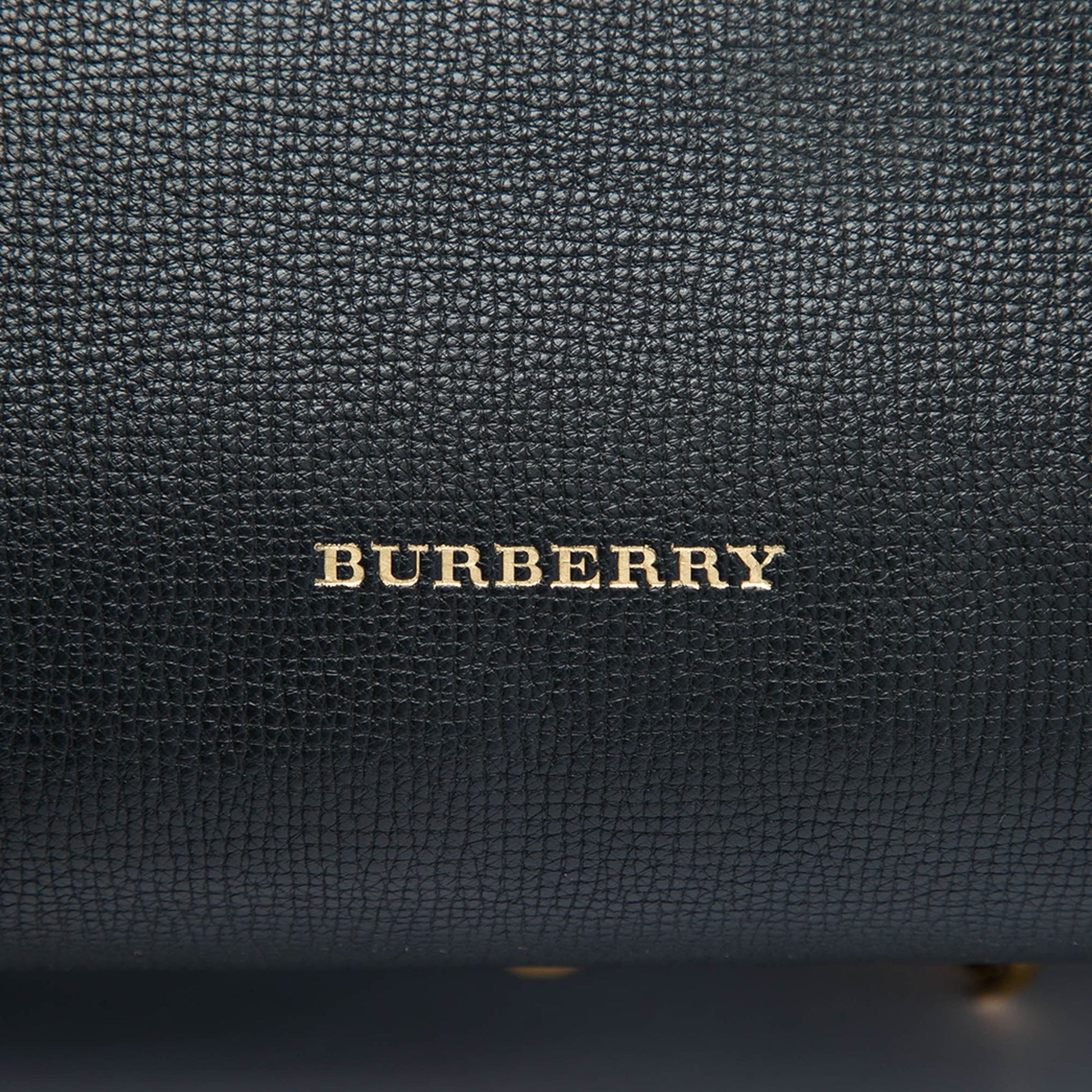 Burberry Medium Leather and House Check Banner Satchel