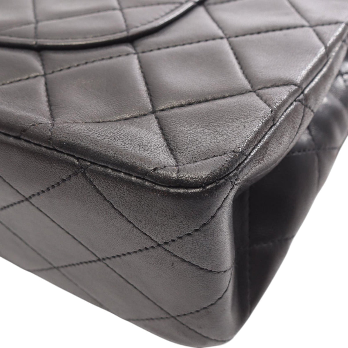 Chanel Medium Classic Lambskin Double Flap — Black