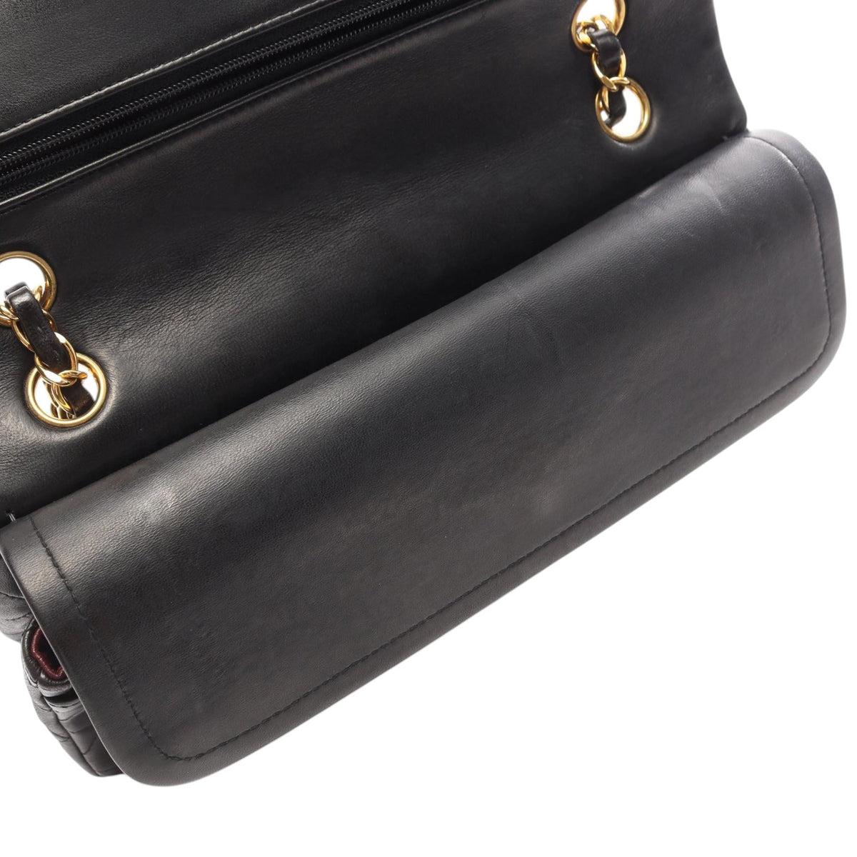Chanel Medium Classic Lambskin Double Flap — Black