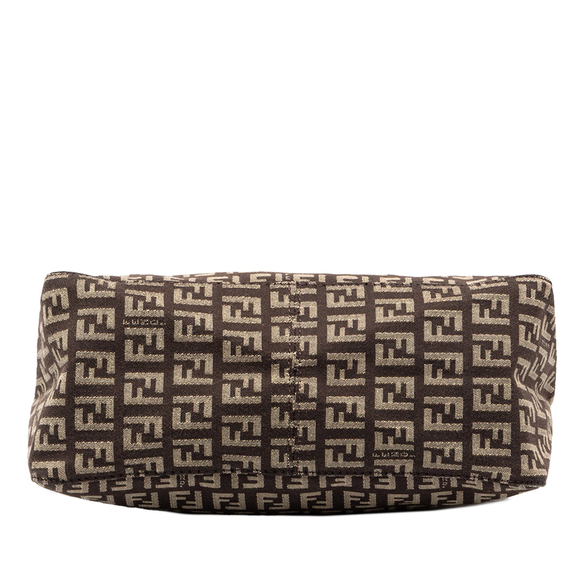 Fendi Zucchino Canvas Handbag — Brown