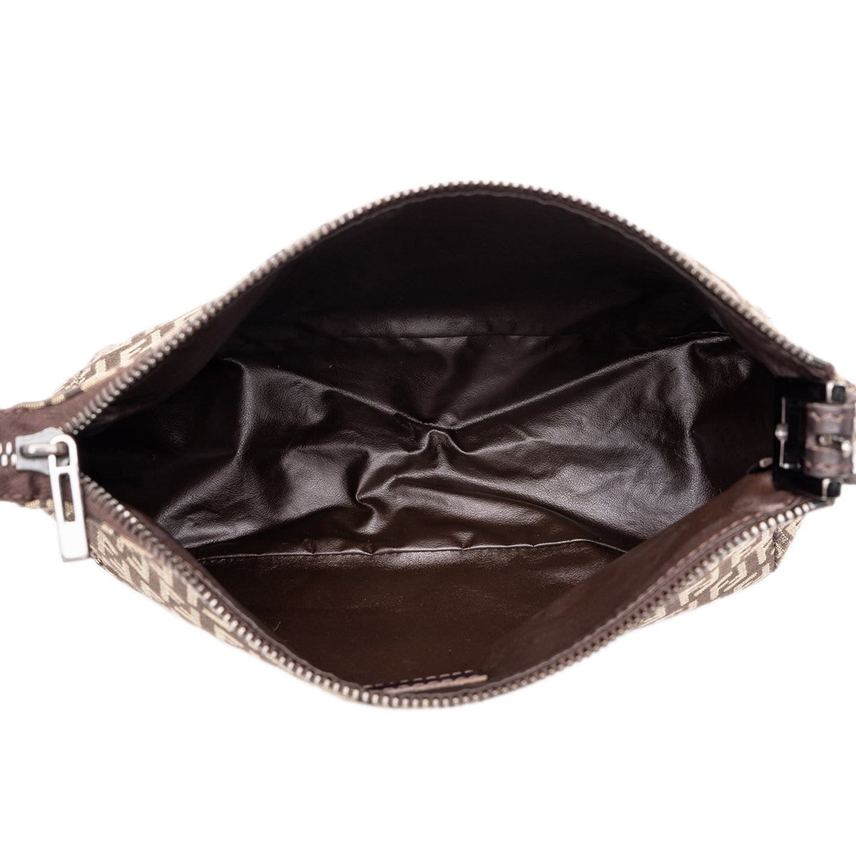 Fendi Zucchino Canvas Handbag — Brown