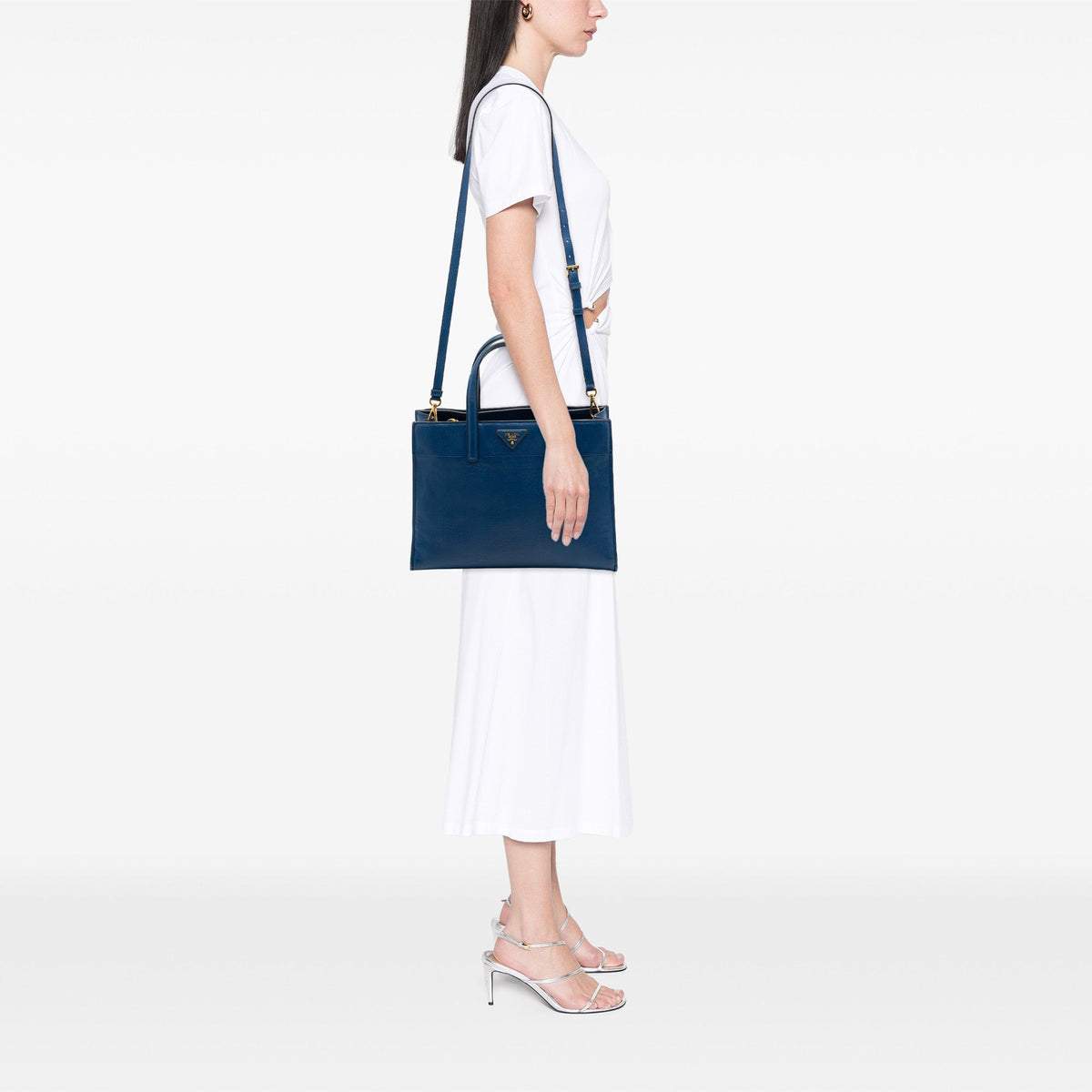 Prada Saffiano Soft Triple Pocket Tote