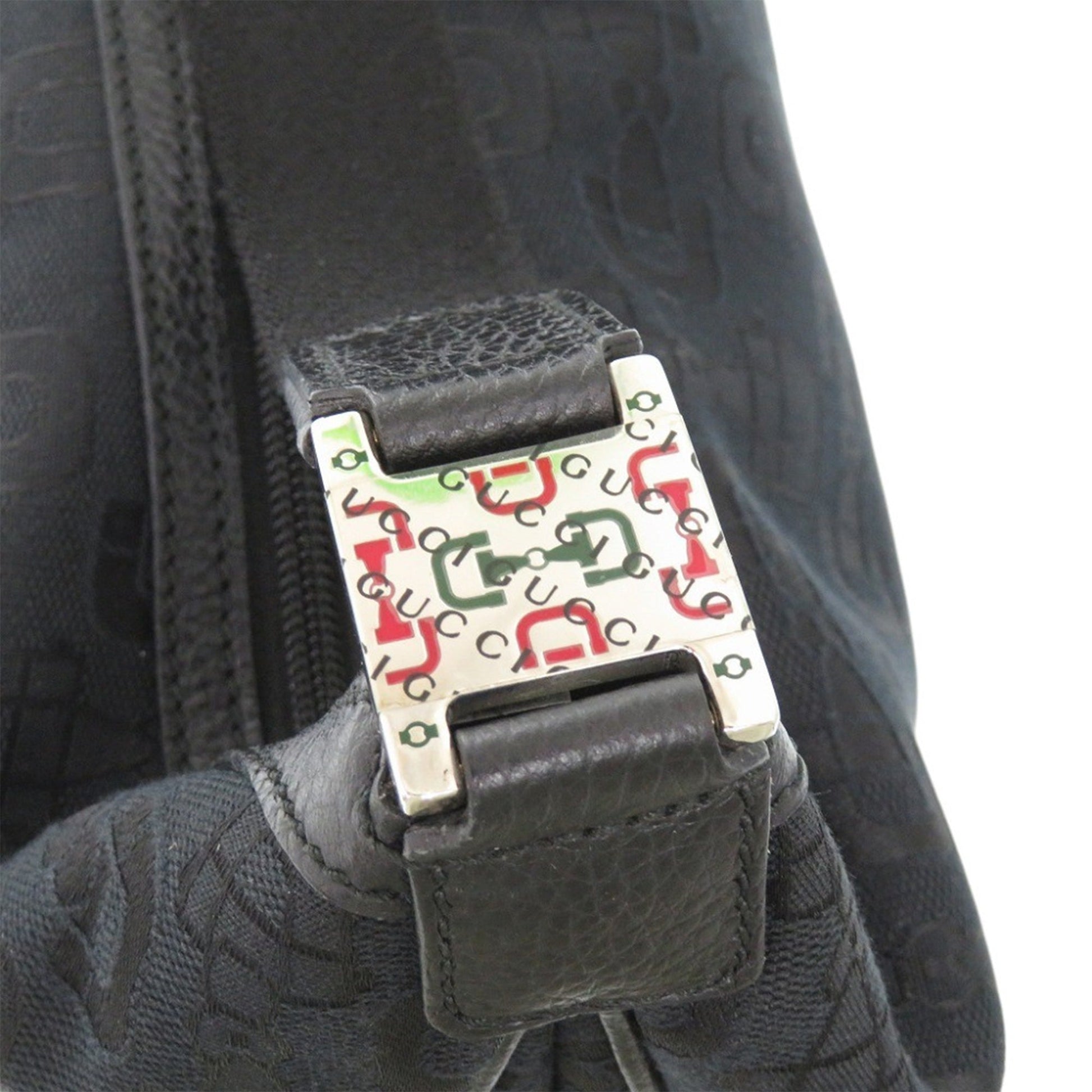 Gucci Horsebit Canvas Shoulder Bag