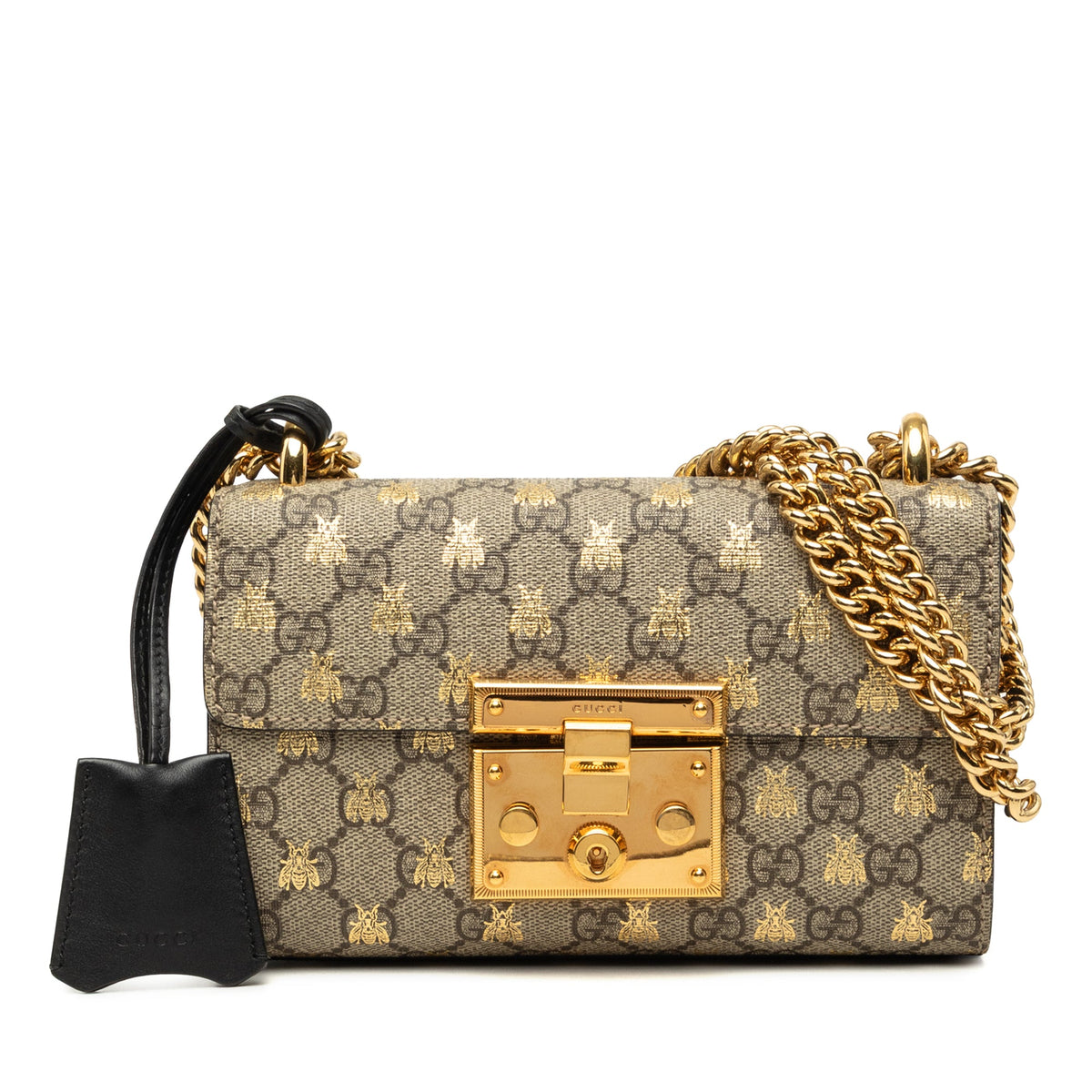 Gucci Small GG Supreme Bee Padlock Crossbody