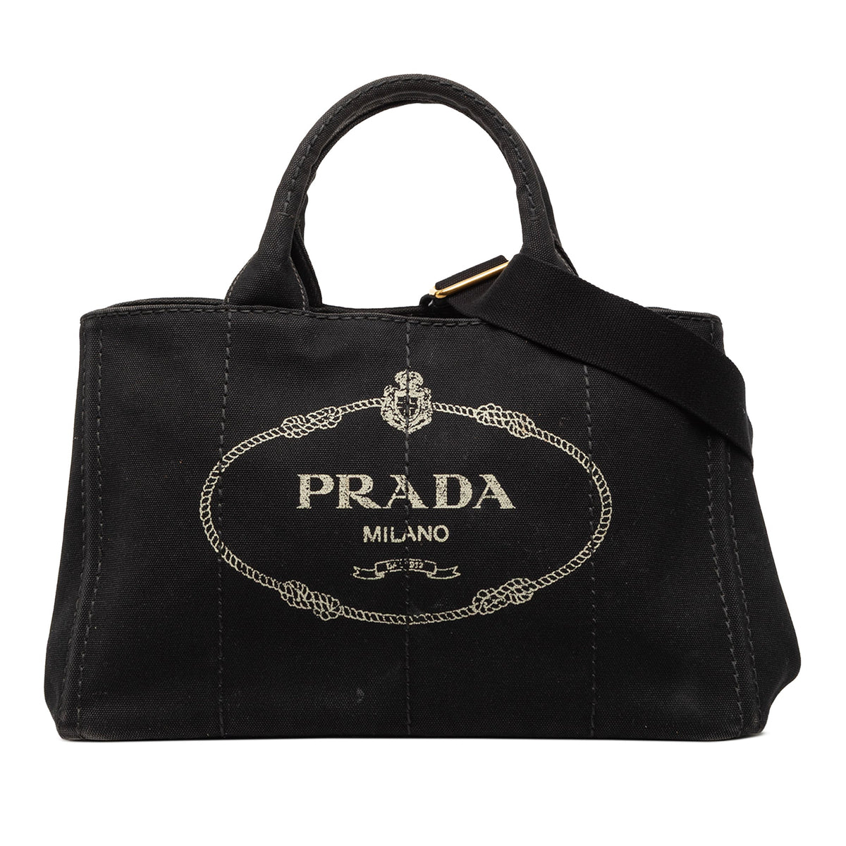 Prada Canvas Canapa Logo Tote