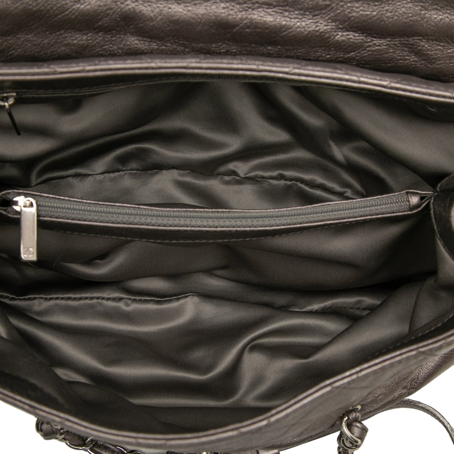 Chanel Quilted Metallic Lambskin Sharpei Flap
