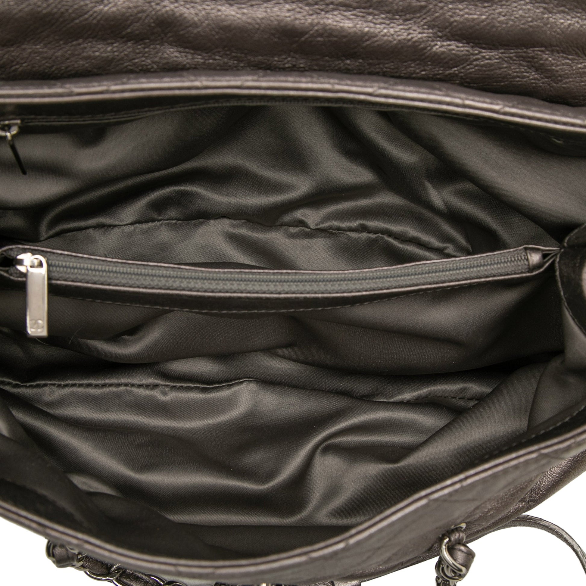 Chanel Quilted Metallic Lambskin Sharpei Flap
