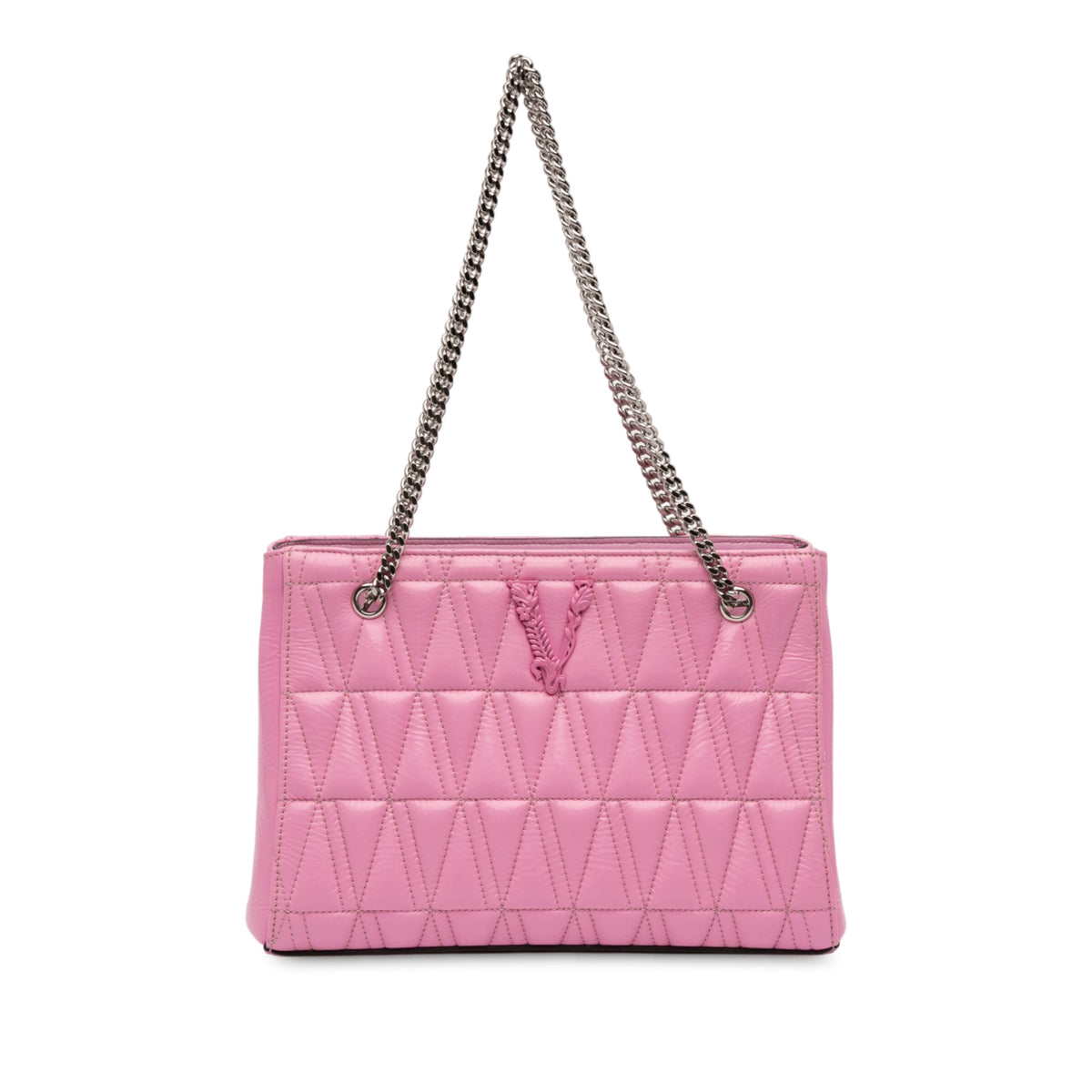 Versace Quilted Leather Virtus Tote
