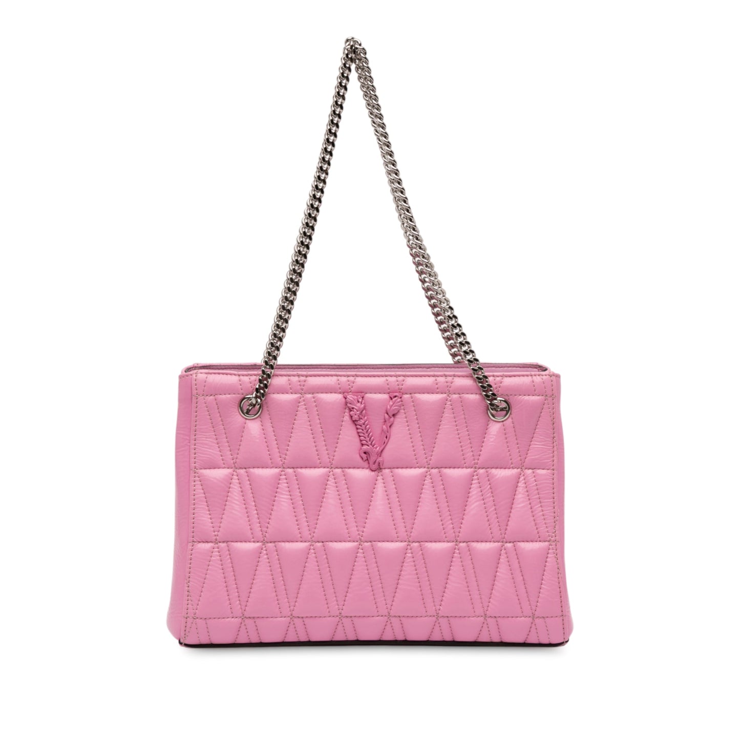 Versace Quilted Leather Virtus Tote