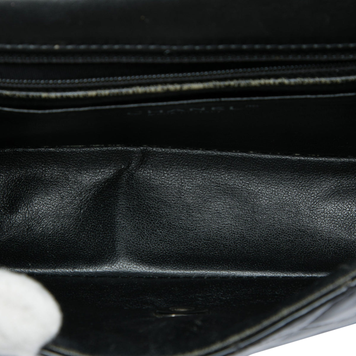 Chanel Mini Rectangular Classic Patent Single Flap — Black