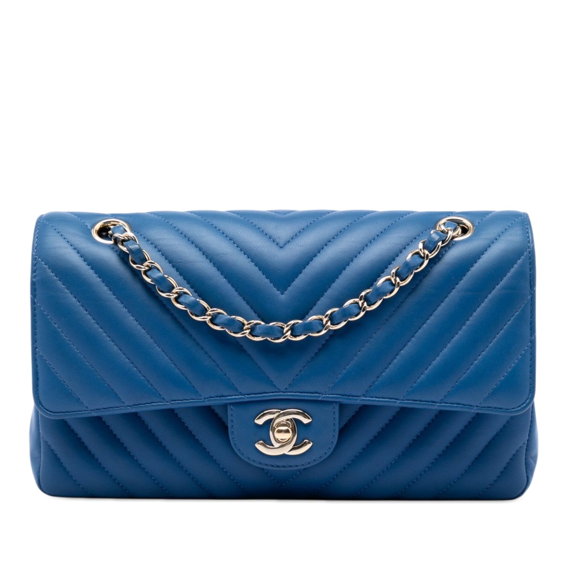 Chanel Medium Classic Chevron Lambskin Double Flap