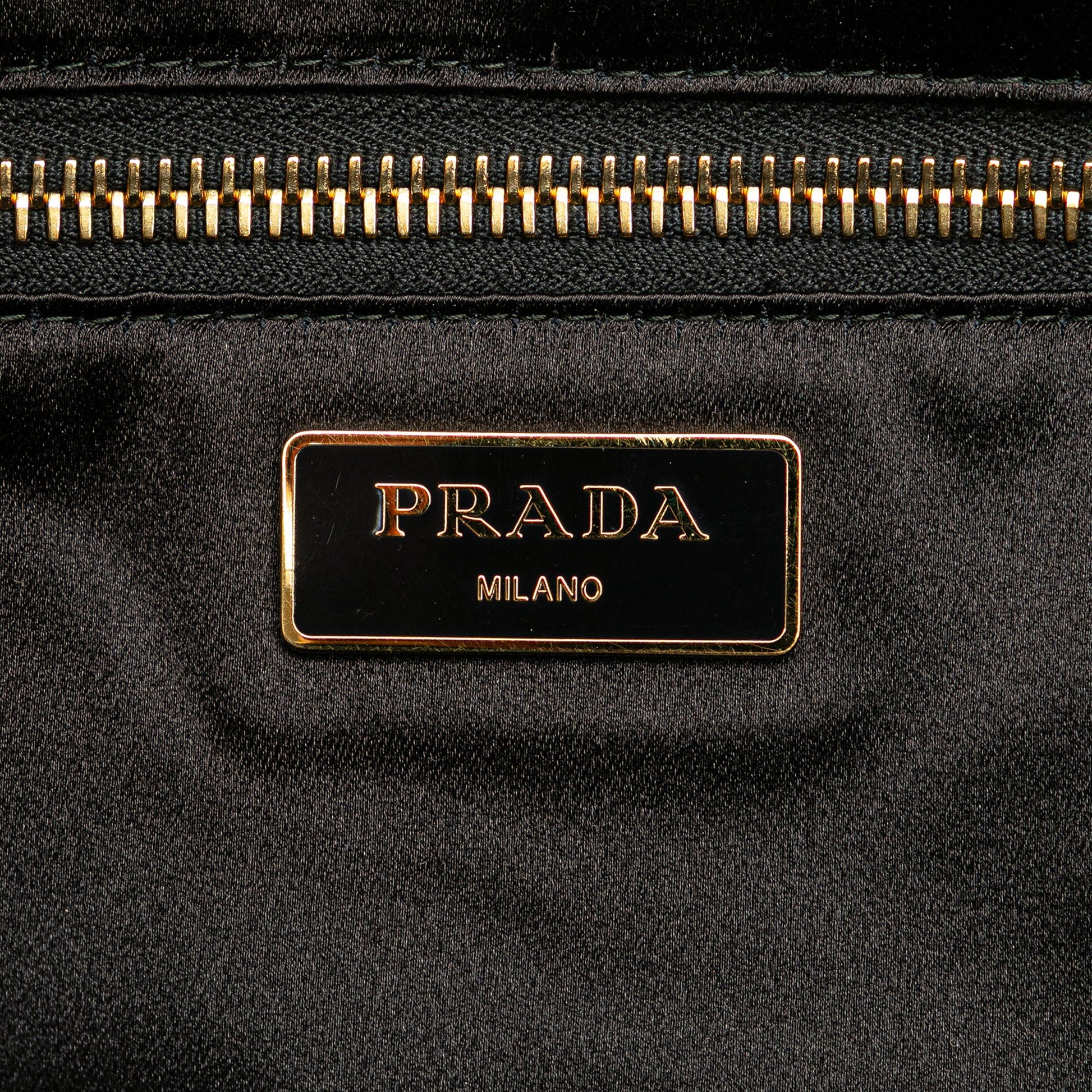 Prada Satin Sequin Stripes Tote